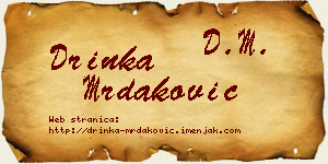 Drinka Mrdaković vizit kartica